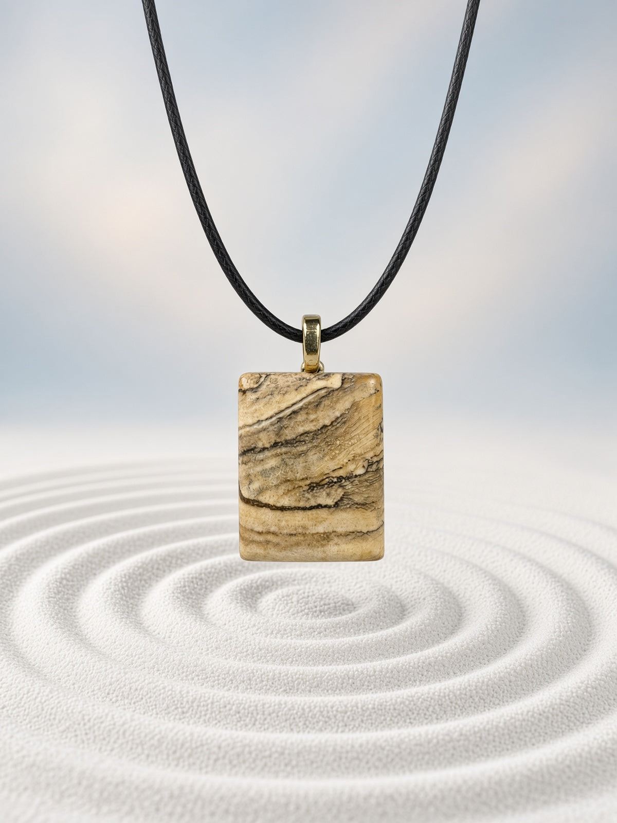Picture Jasper Pendant Necklace