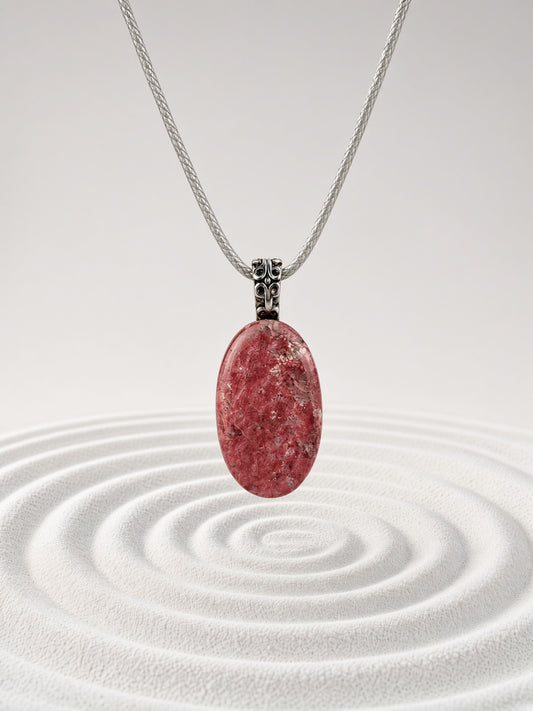 Thulite Pendant Necklace
