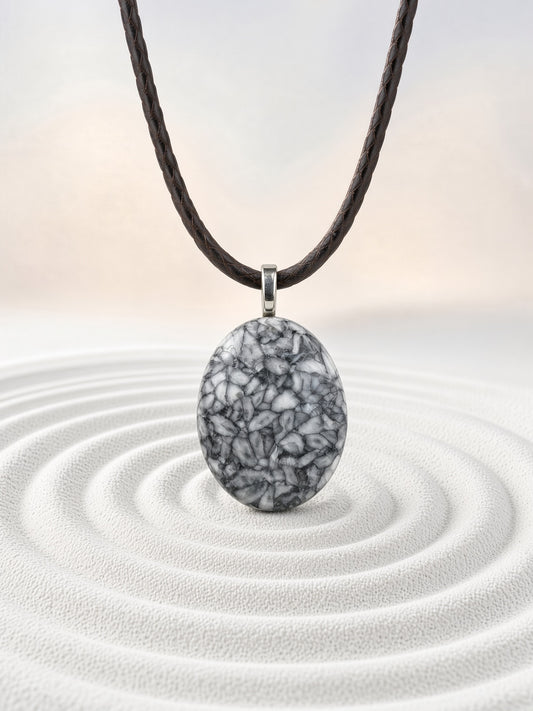 Austrian Pinolith Pendant Necklace