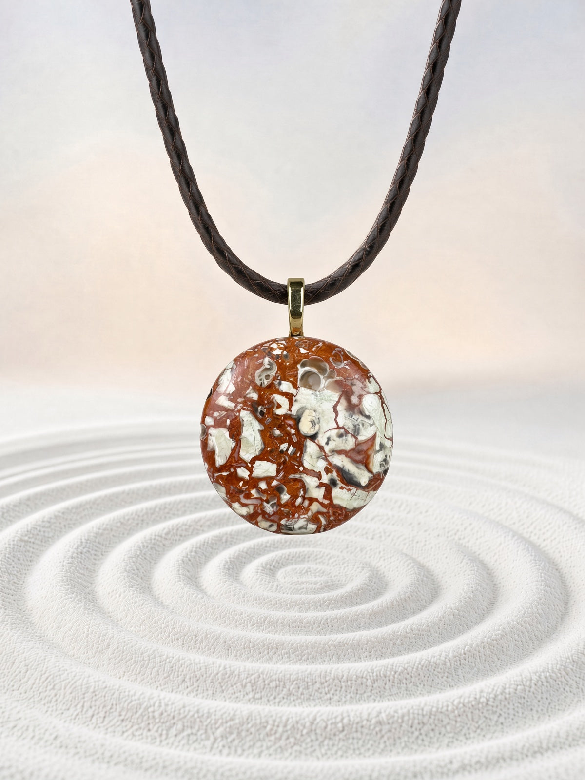 Birds Eye Rhyolite Pendant Necklace