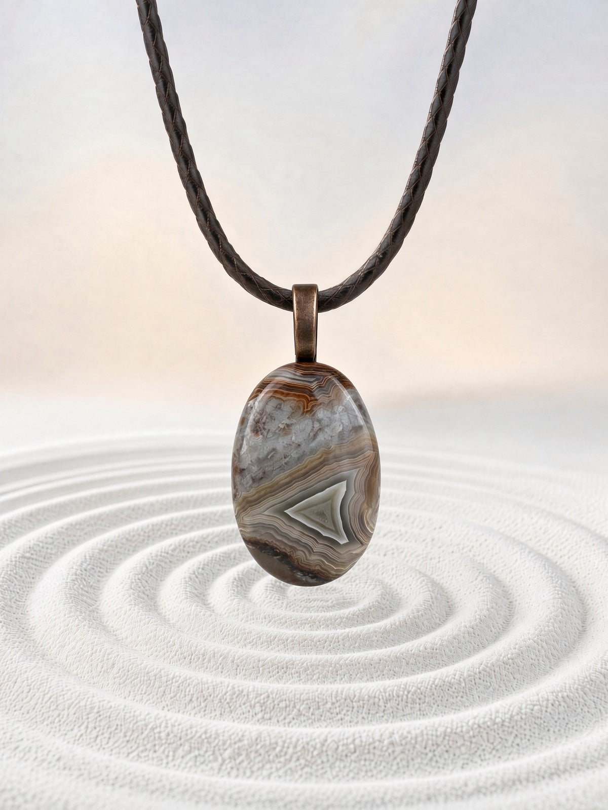 Crazy Lace Agate Pendant Necklace