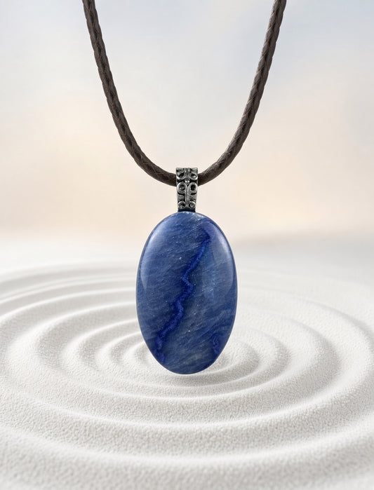 Blue Quartz Pendant Necklace