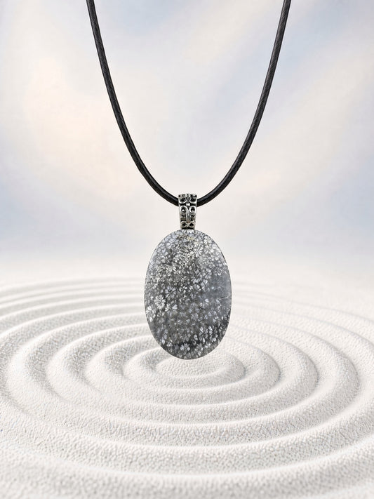 Floral Coral Pendant Necklace