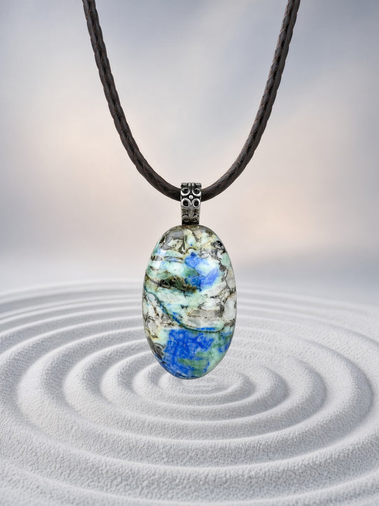 Blue Horizon Azurite Pendant Necklace