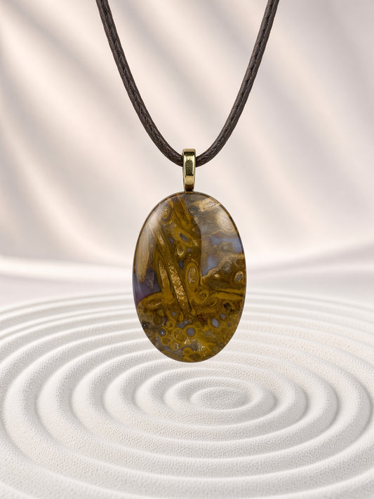 Indonesian Stromatolite Pendant Necklace