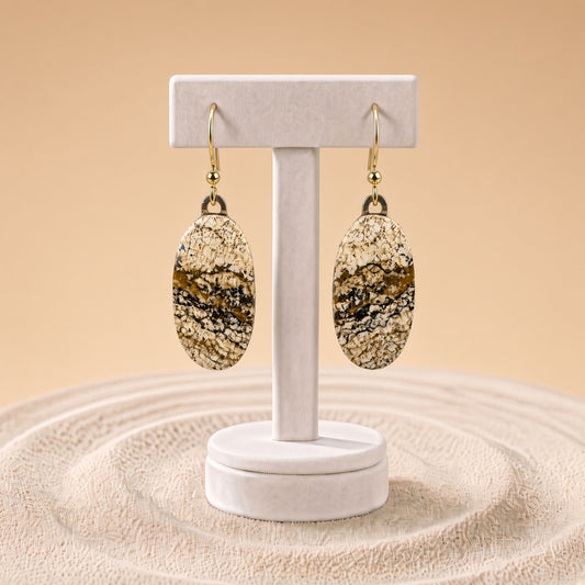 Picture Jasper French Hook Earrings