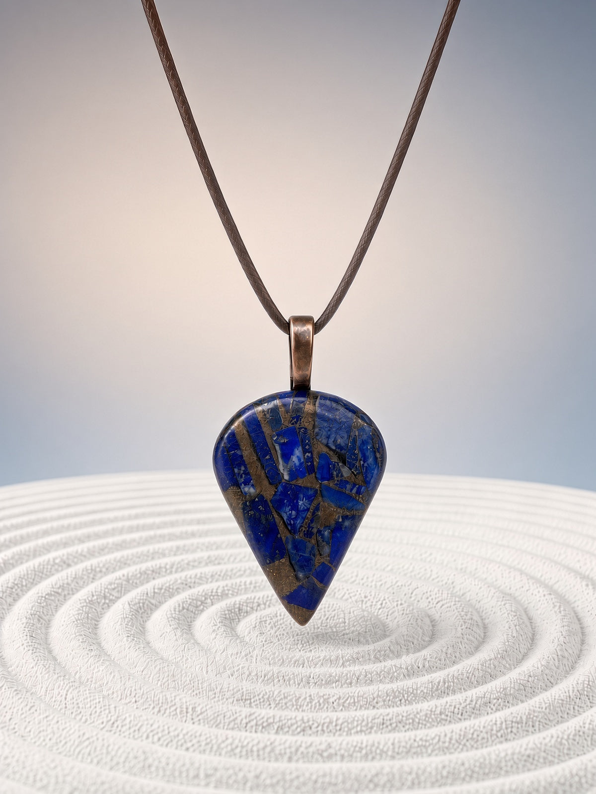 Lapis Lazuli & Copper Pendant Necklace