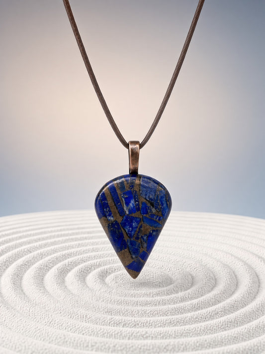 Lapis Lazuli & Copper Pendant Necklace