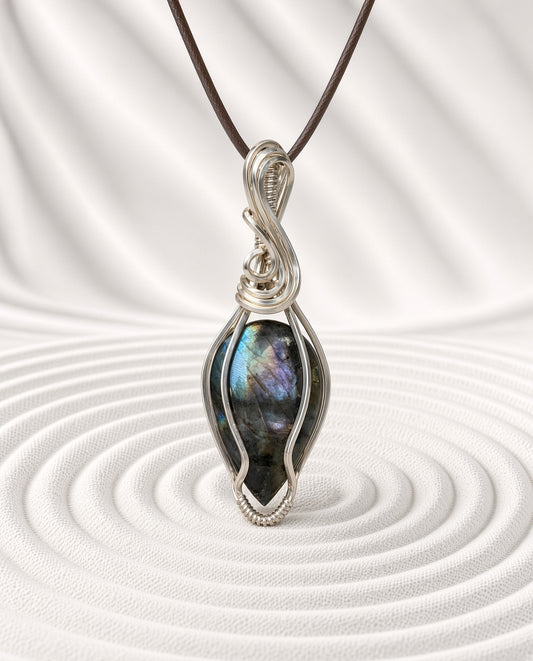 Multicolor Labradorite Pendant Necklace