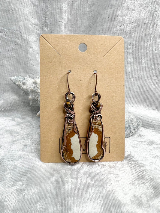 Picture Jasper French Hook Earrings