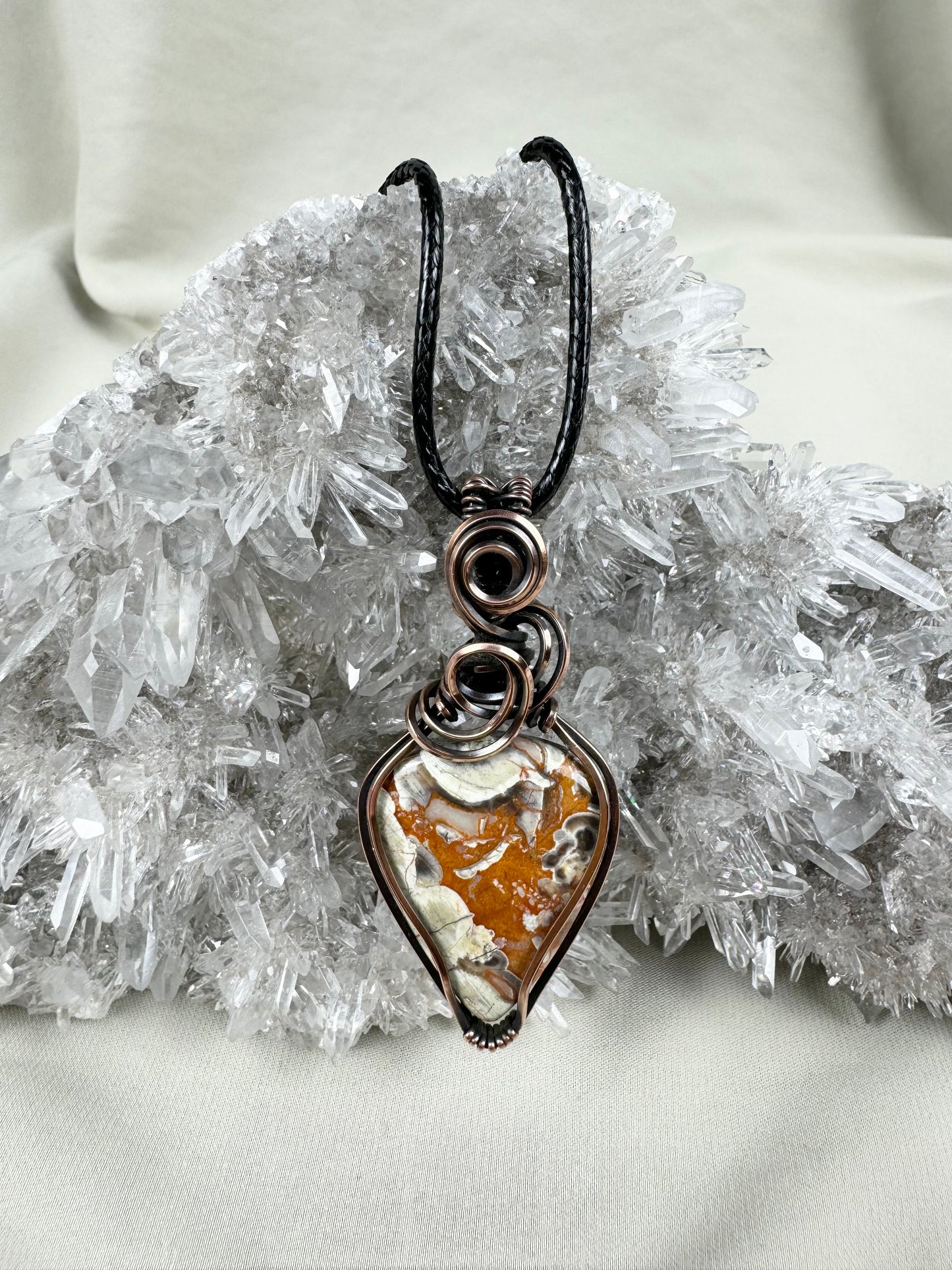 Birds Eye Rhyolite Pendant Necklace