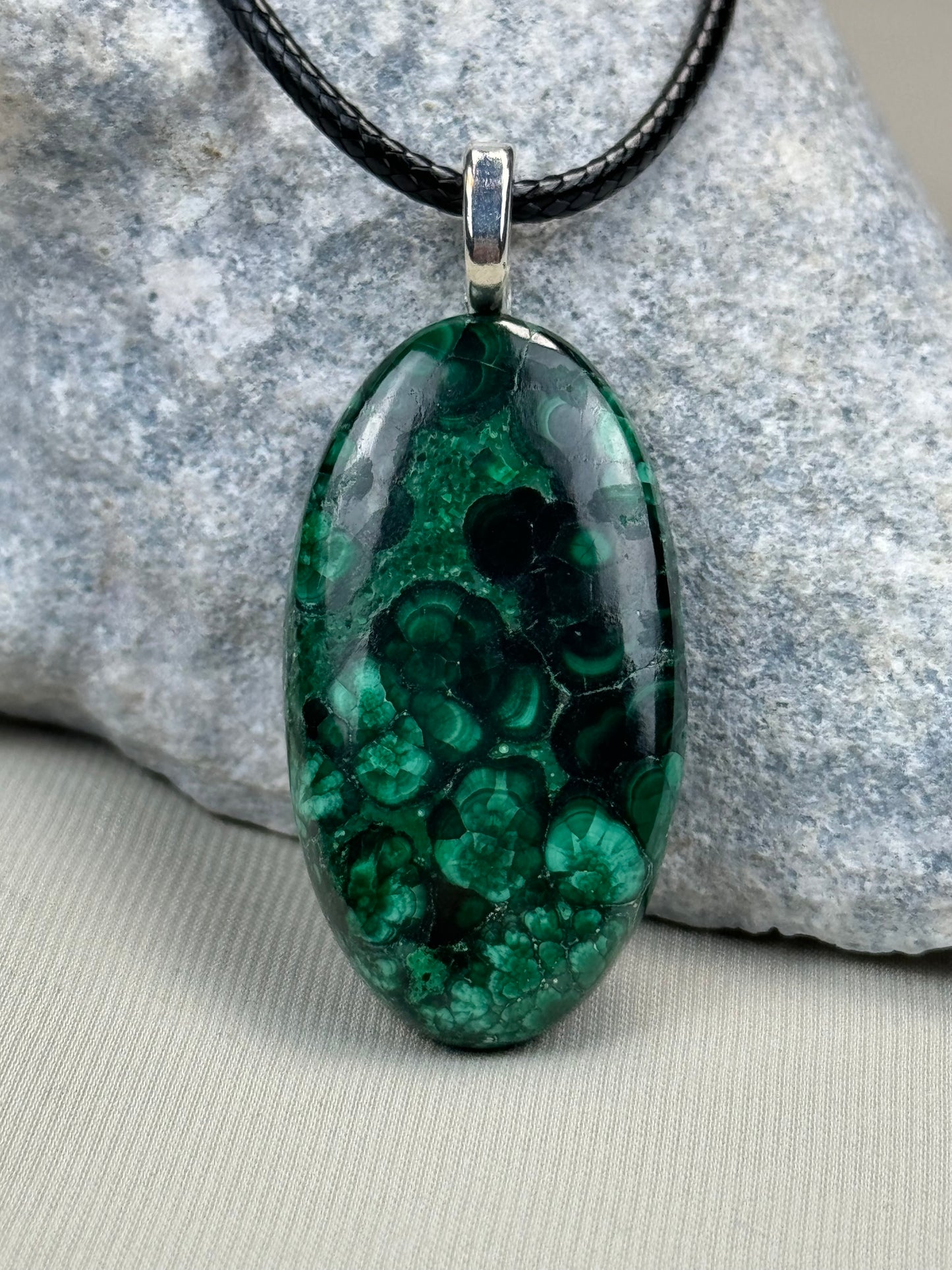 Malachite Pendant Necklace