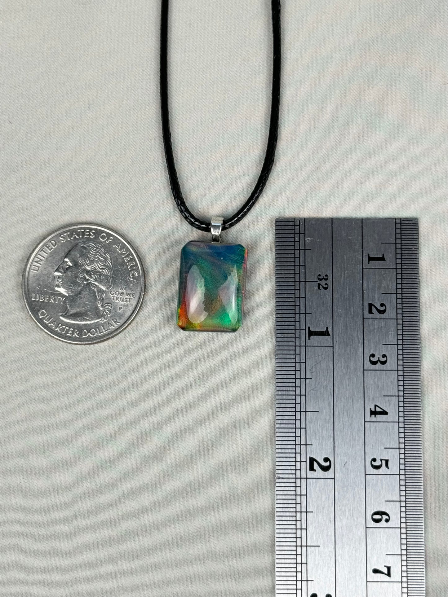 Aurora Opal Pendant Necklace