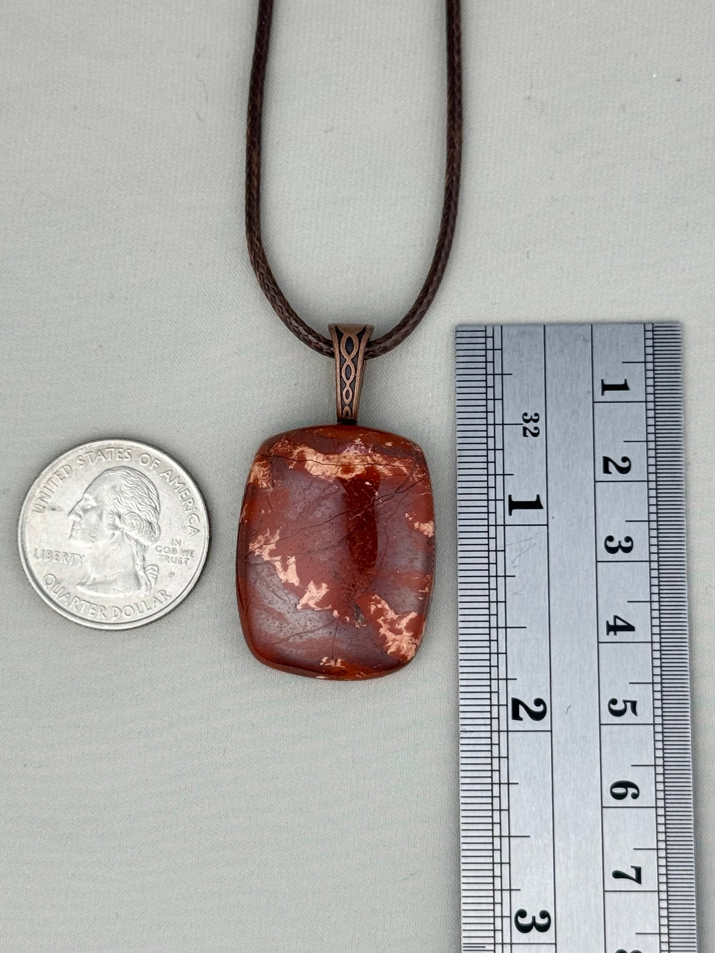 Red Jasper Pendant Necklace