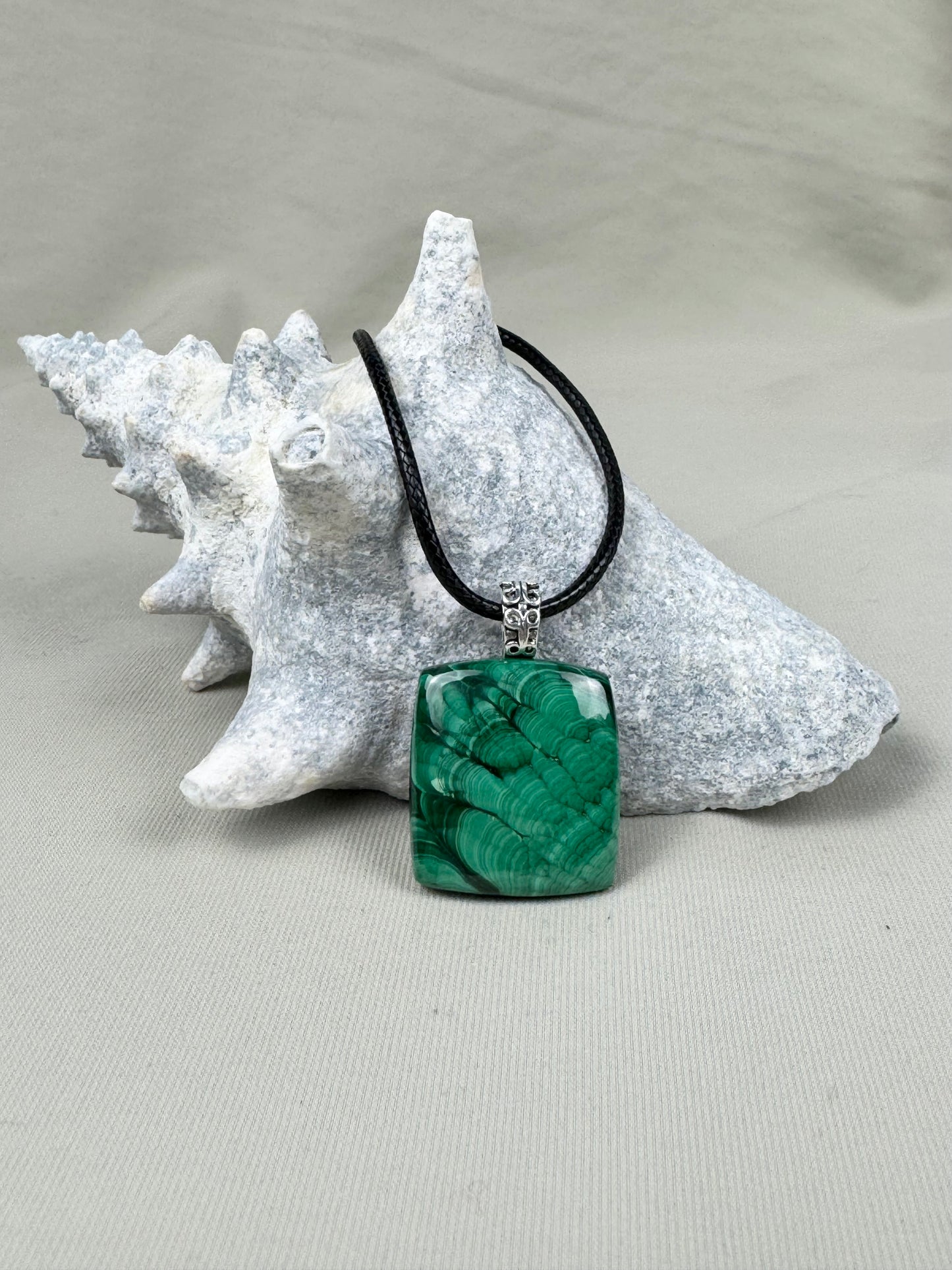 Malachite Pendant Necklace