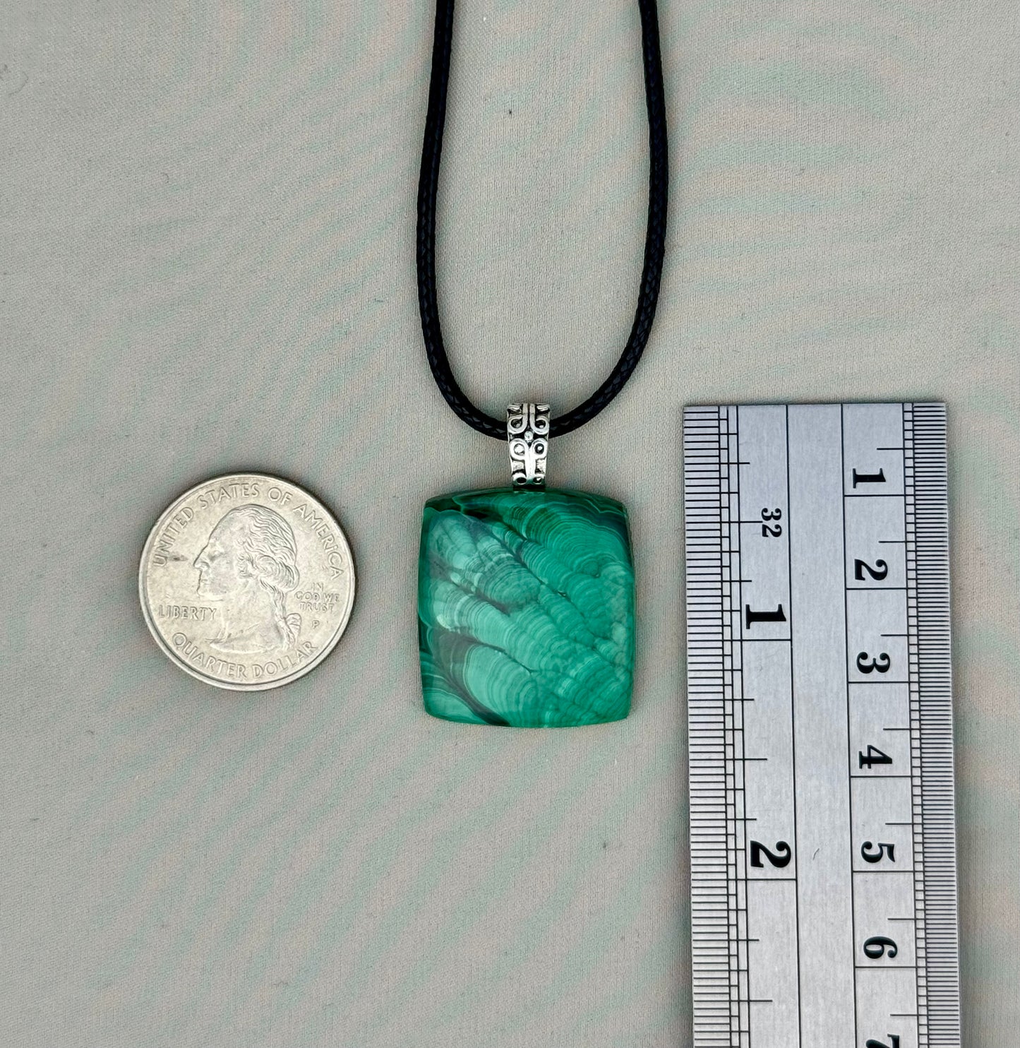 Malachite Pendant Necklace