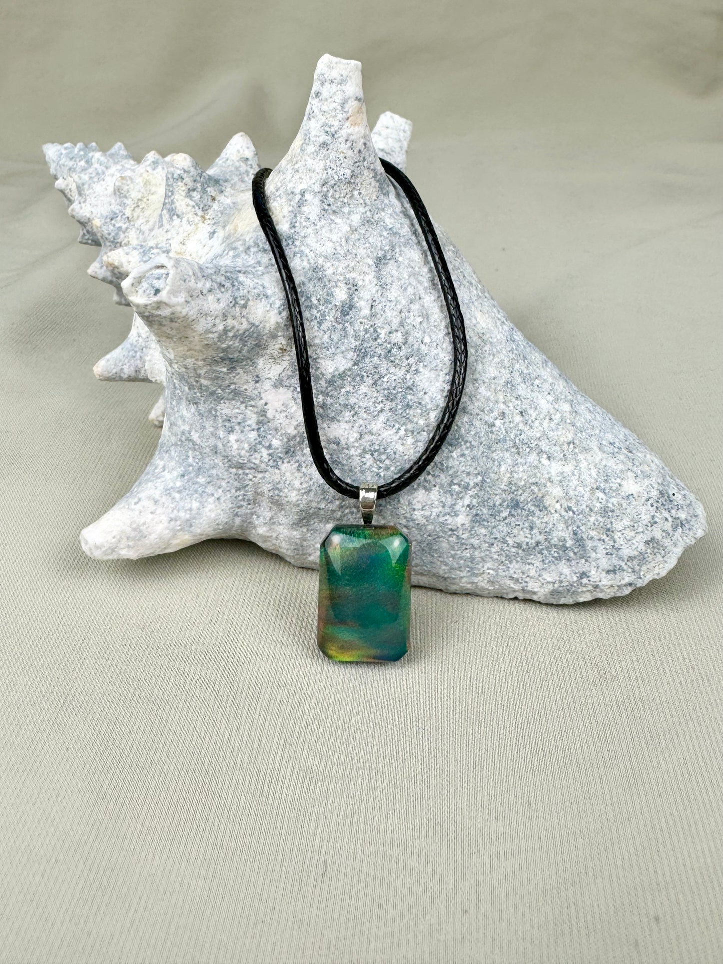 Aurora Opal Pendant Necklace