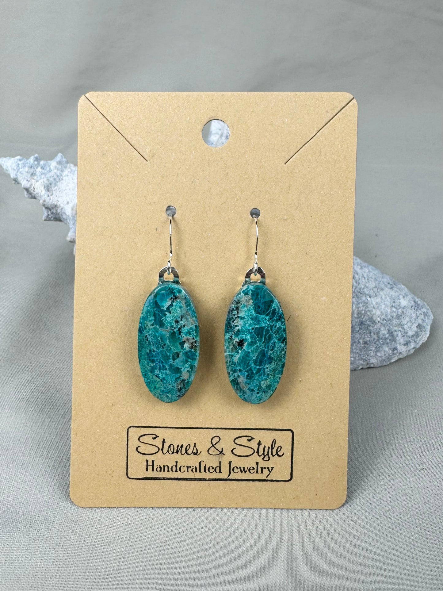 Shattuckite Earrings