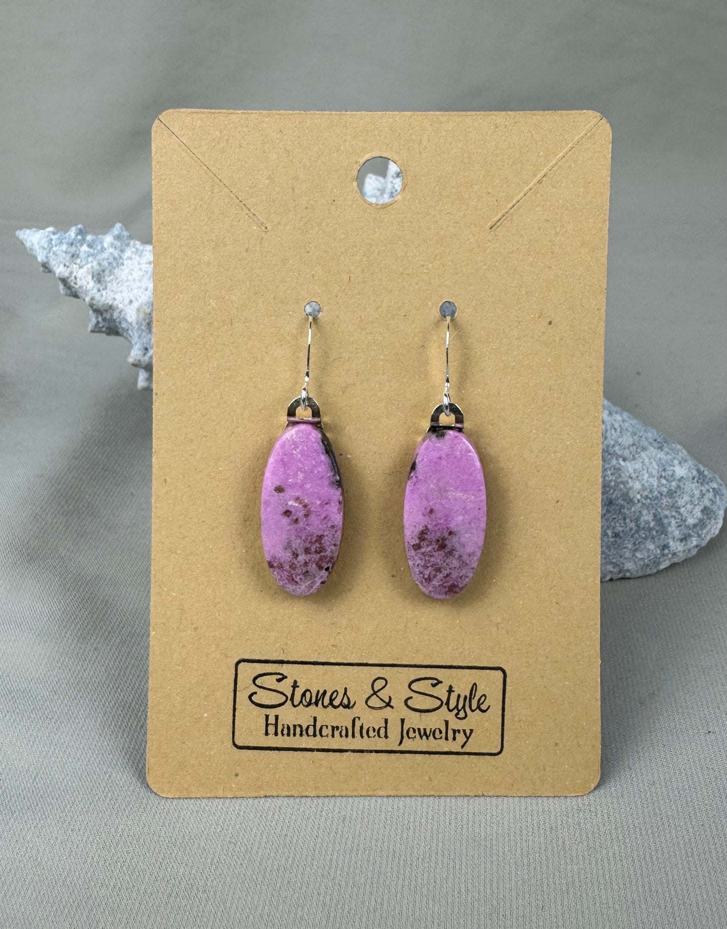 Pink Cobalto Calcite Earrings