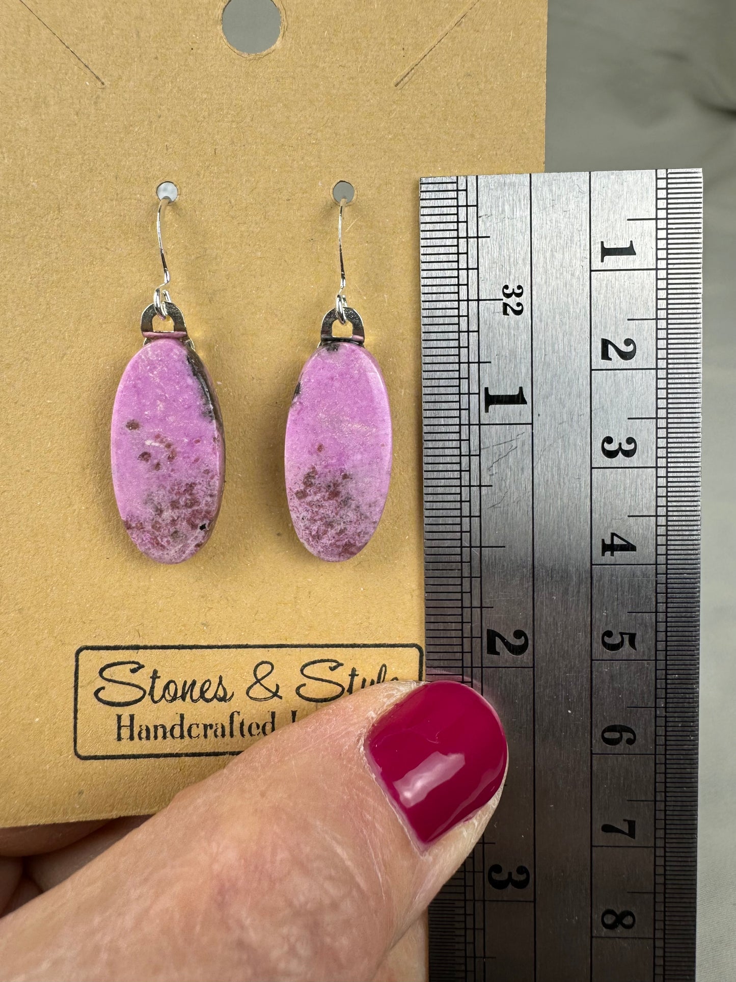 Pink Cobalto Calcite Earrings