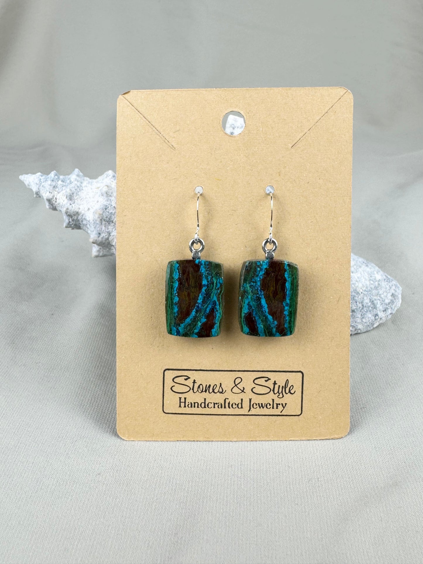 Chrysocolla Malachite Earrings