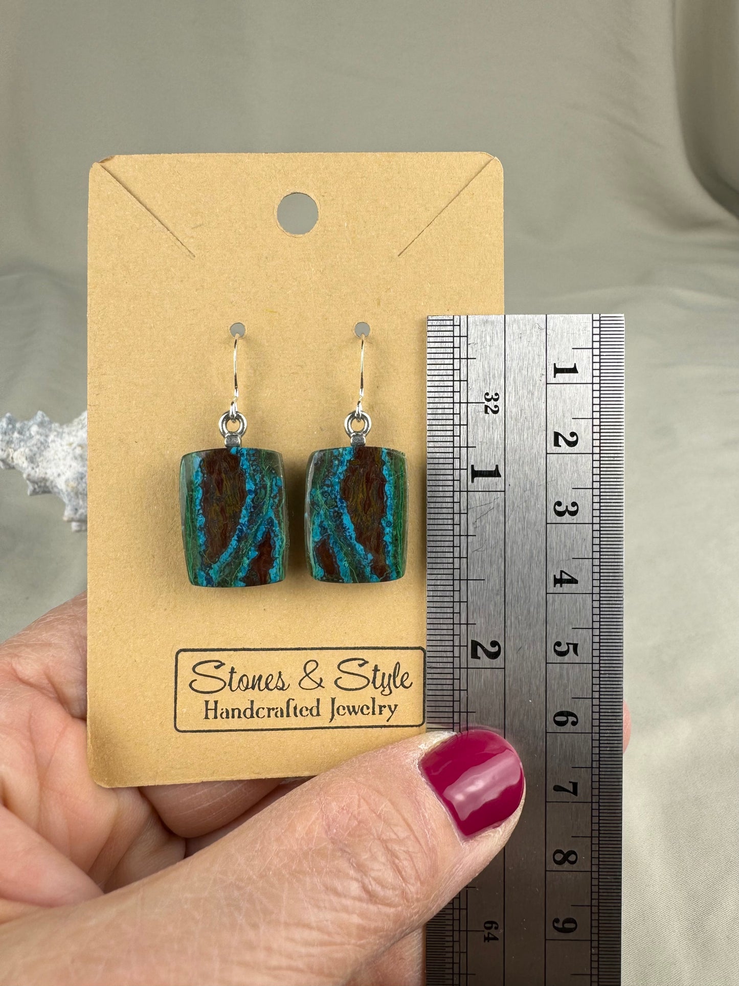 Chrysocolla Malachite Earrings