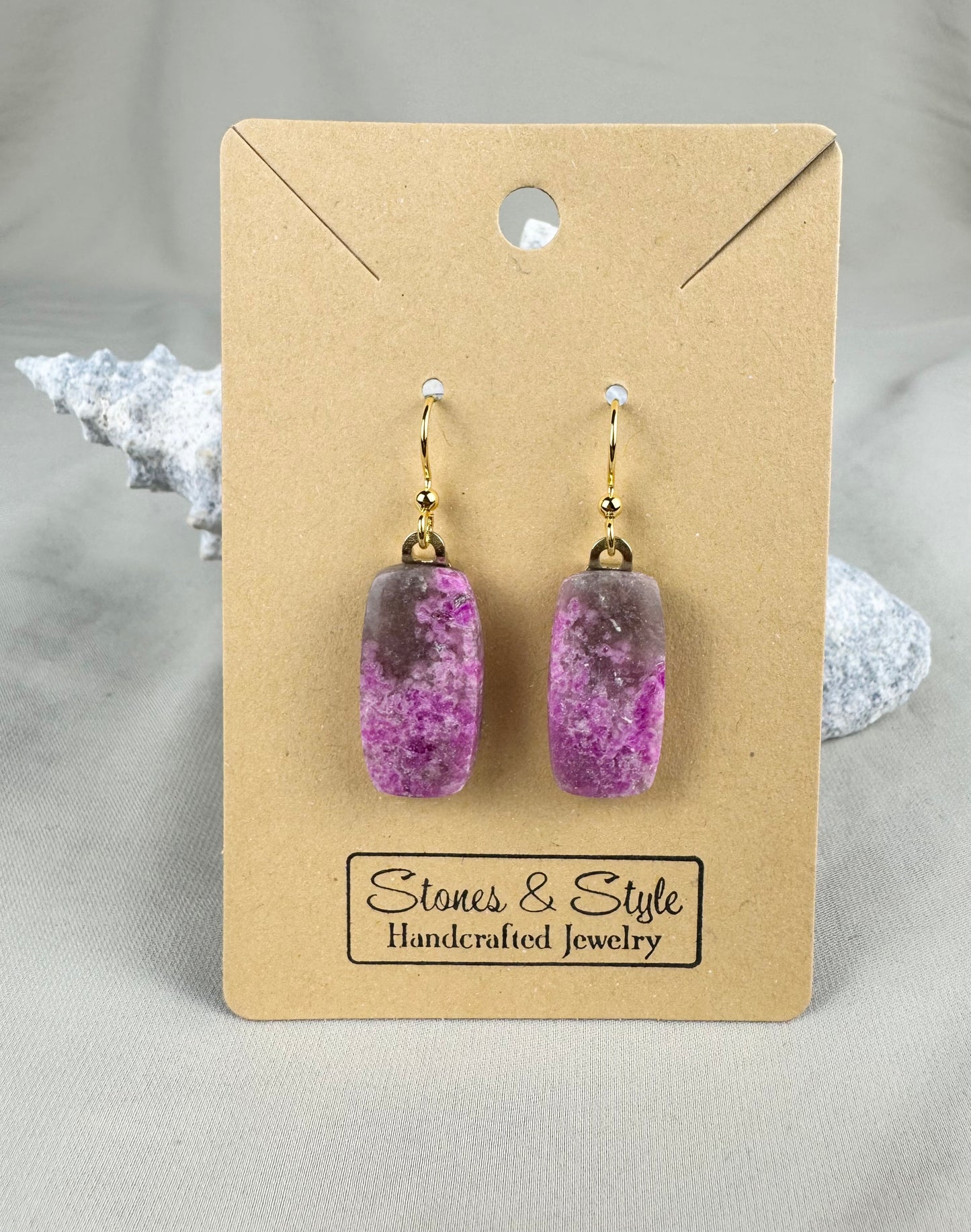 Pink Cobalto Calcite Earrings