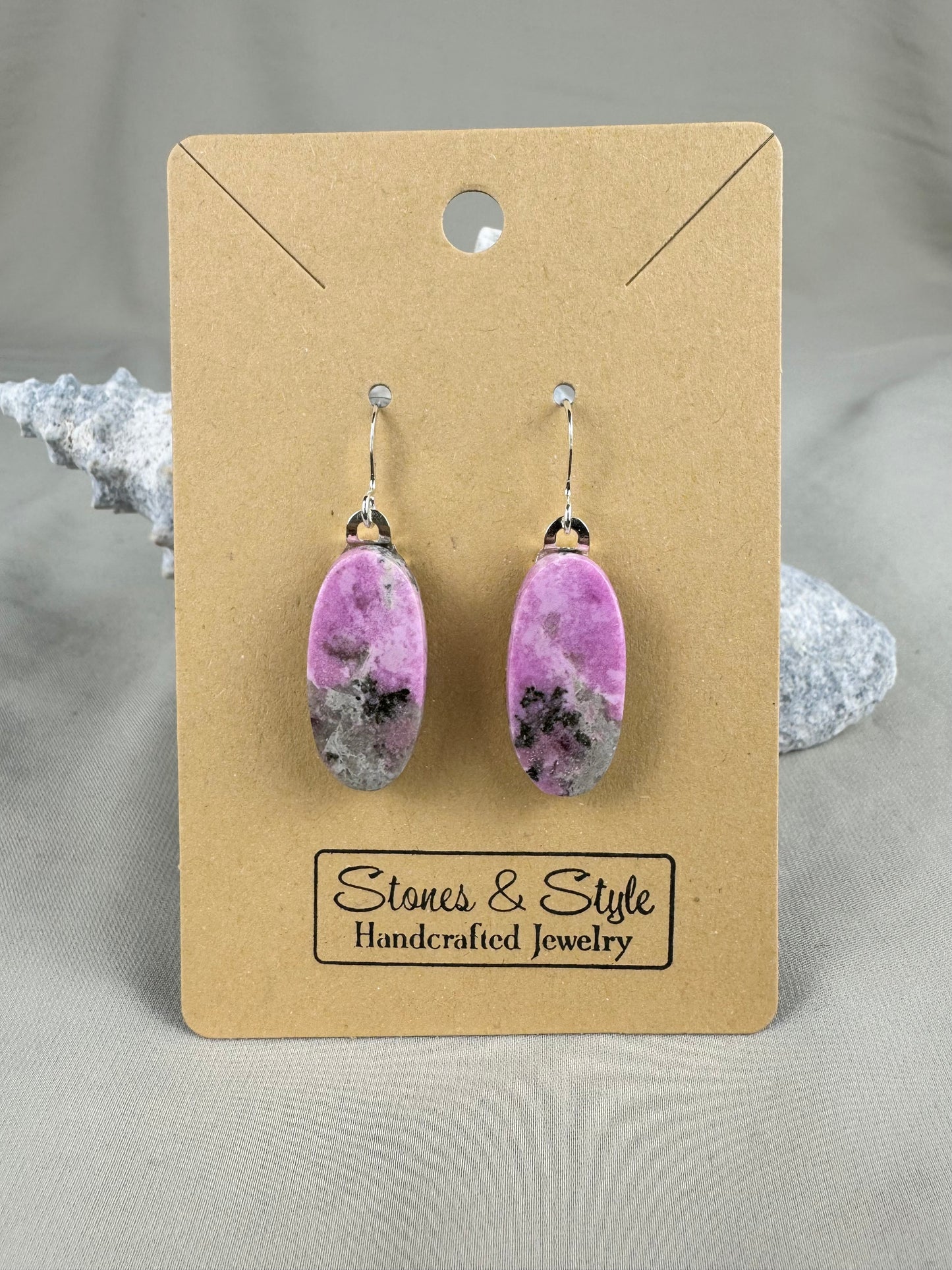 Pink Cobalto Calcite Earrings