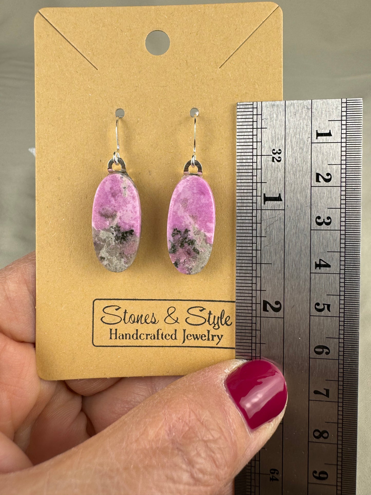 Pink Cobalto Calcite Earrings