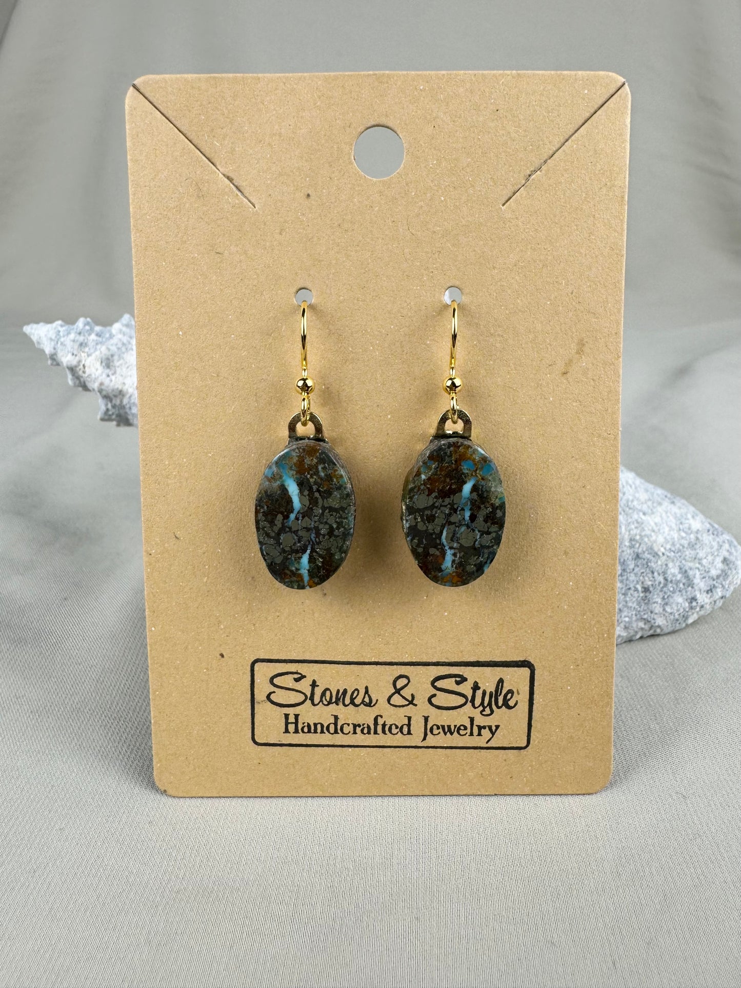 Shattuckite Earrings