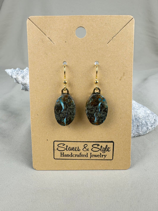 Shattuckite Earrings