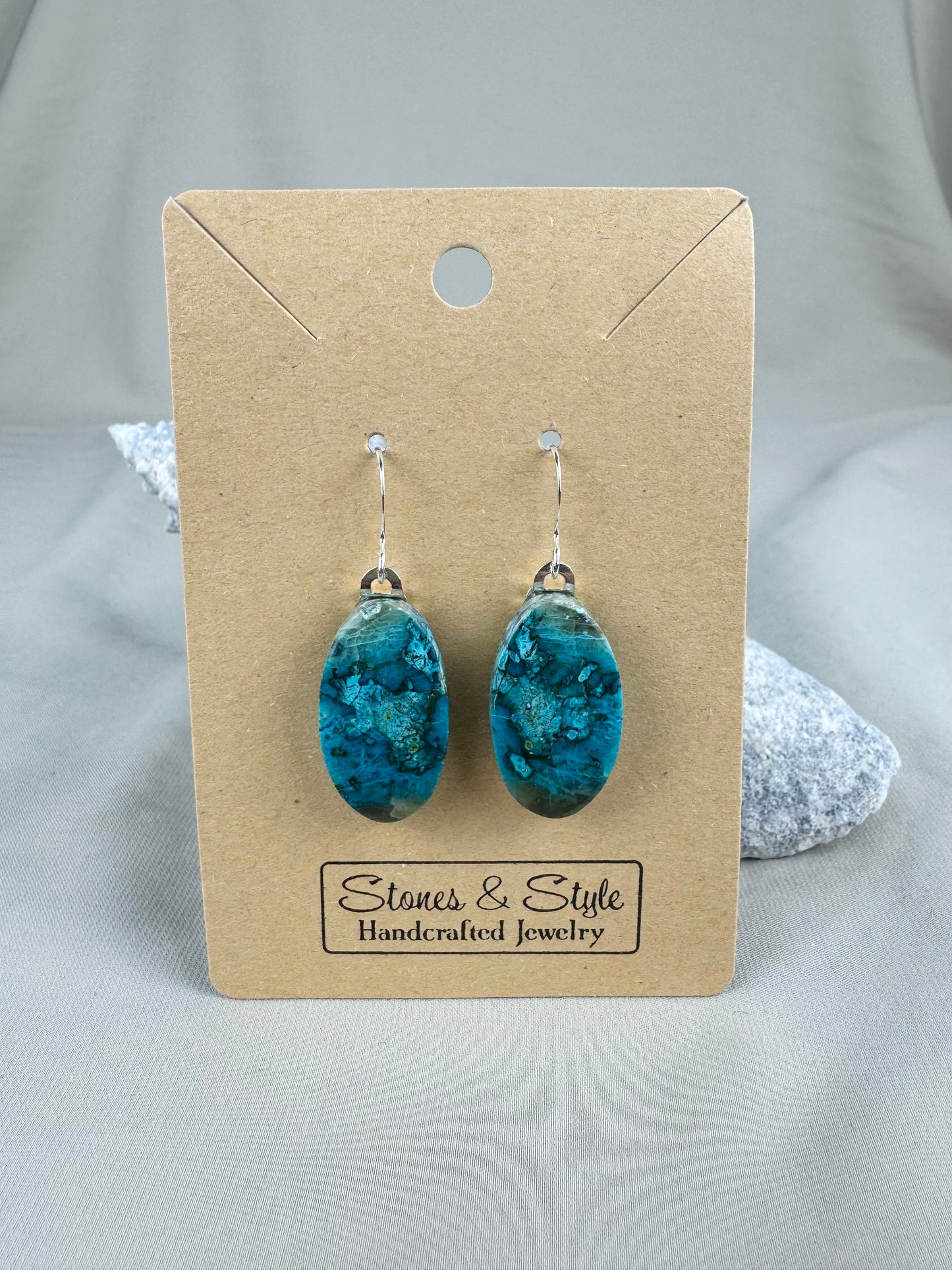 Shattuckite Earrings