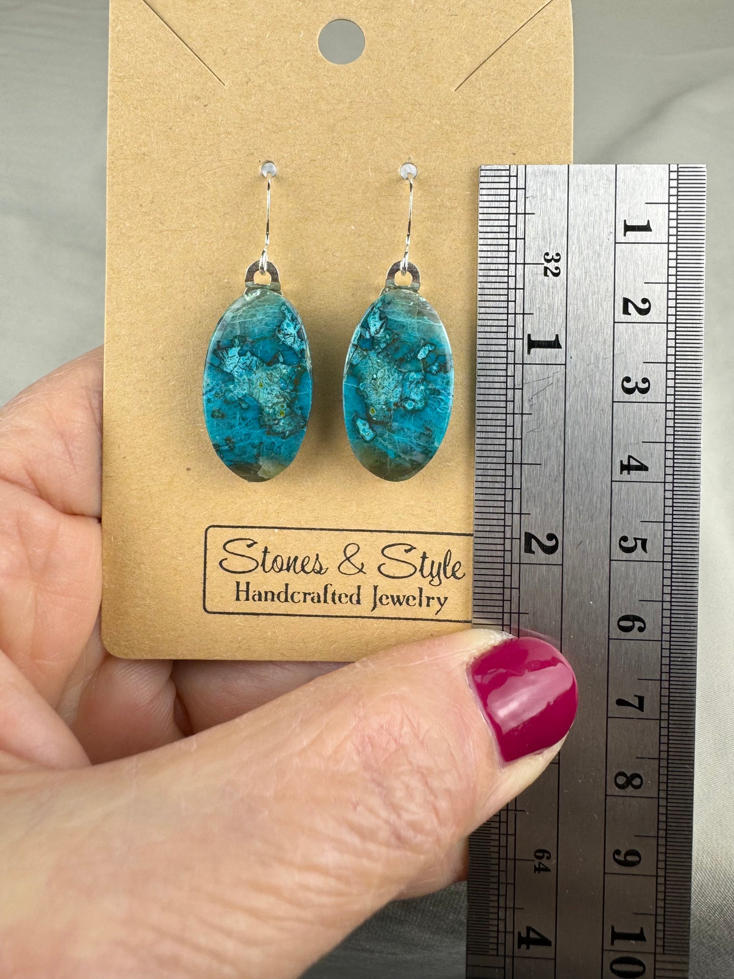 Shattuckite Earrings