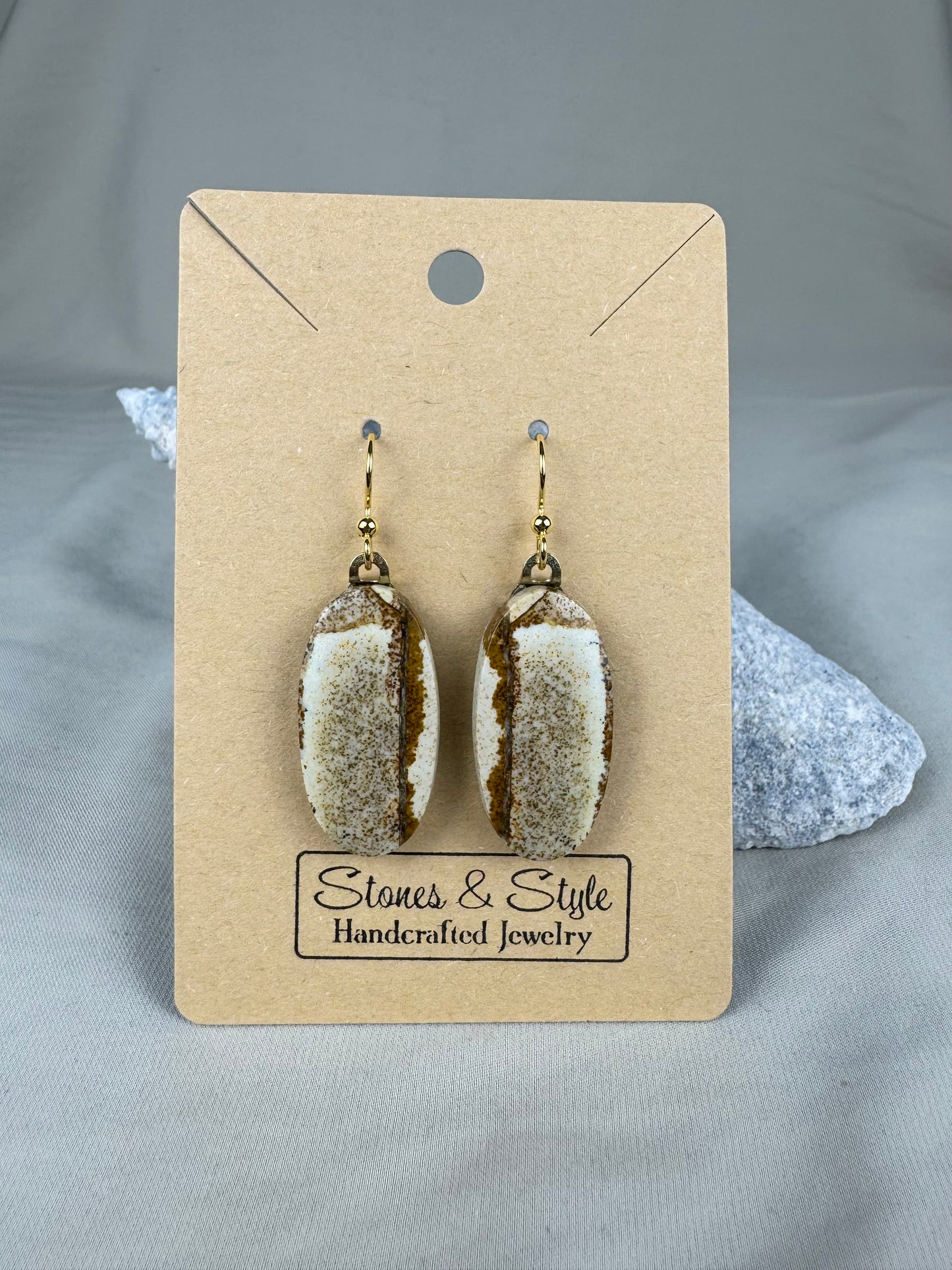 Picture Jasper French Hook Earrings