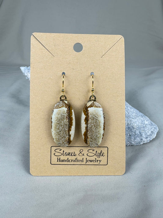 Picture Jasper French Hook Earrings