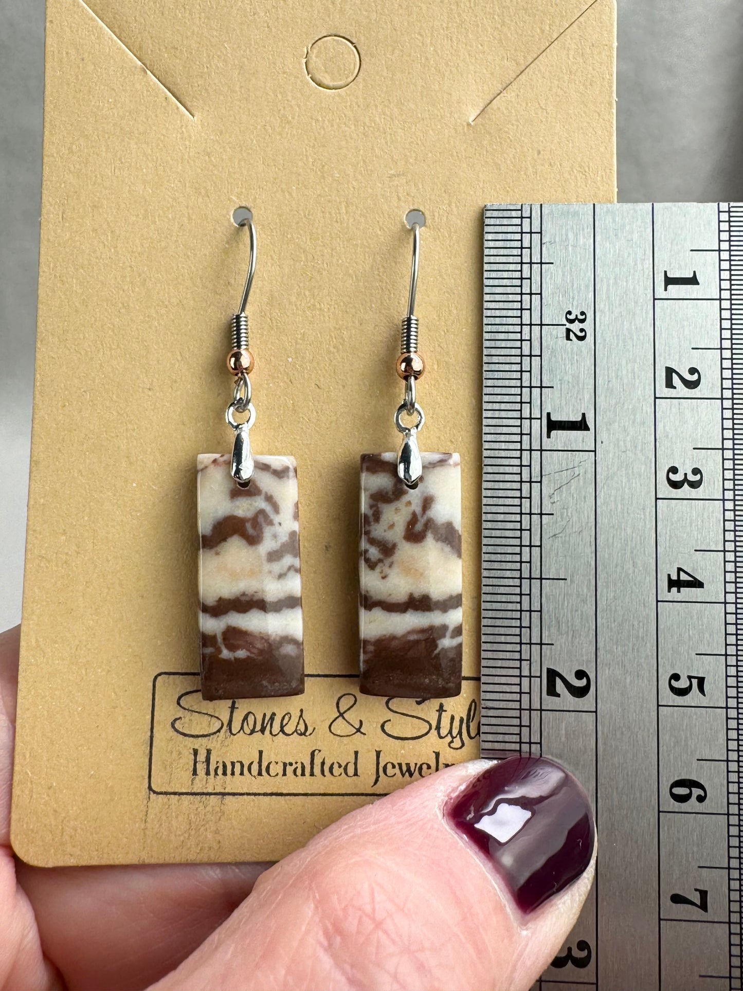 Coffee Mocha Jasper Earrings