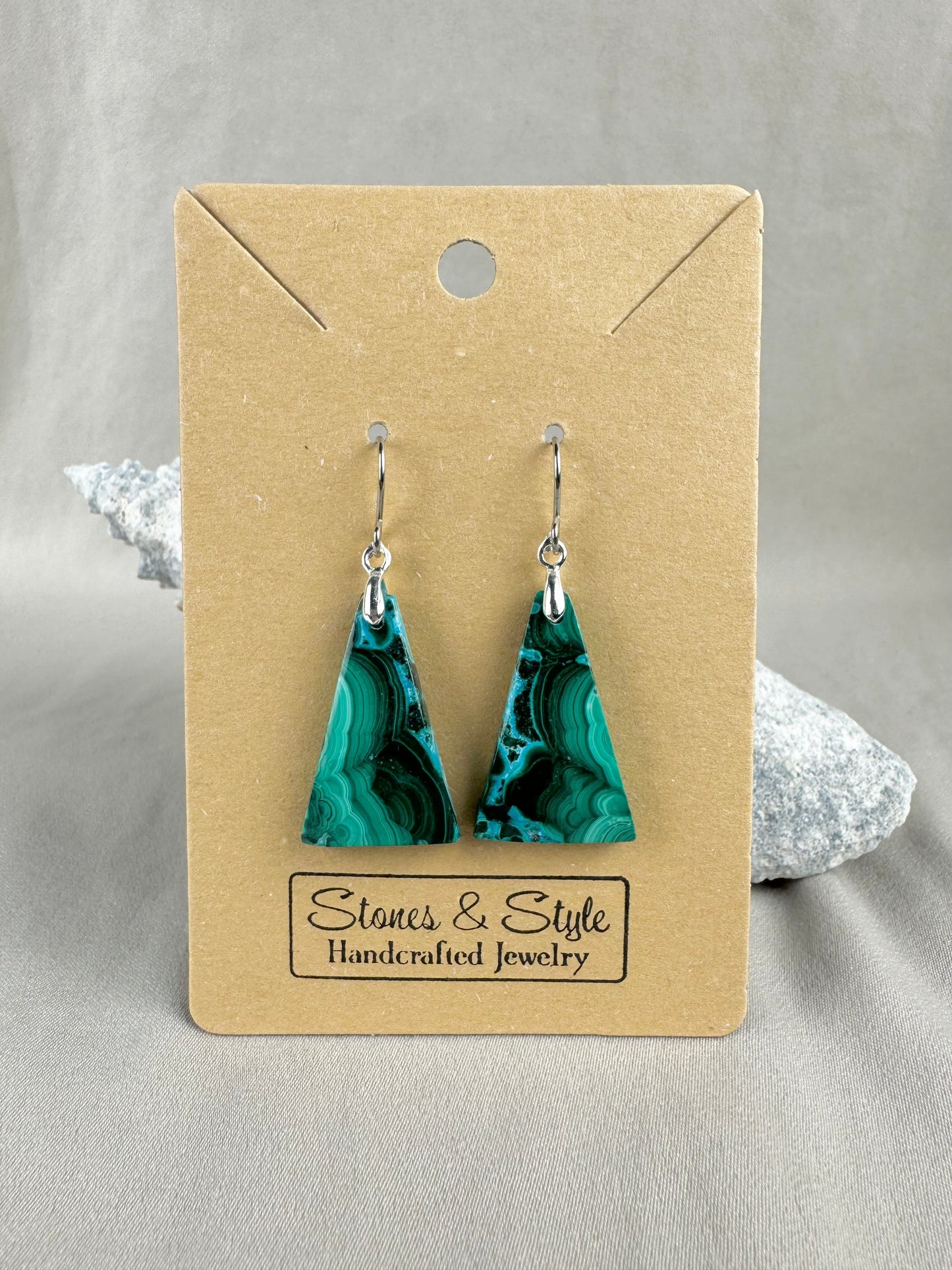 Chrysocolla Malachite Earrings