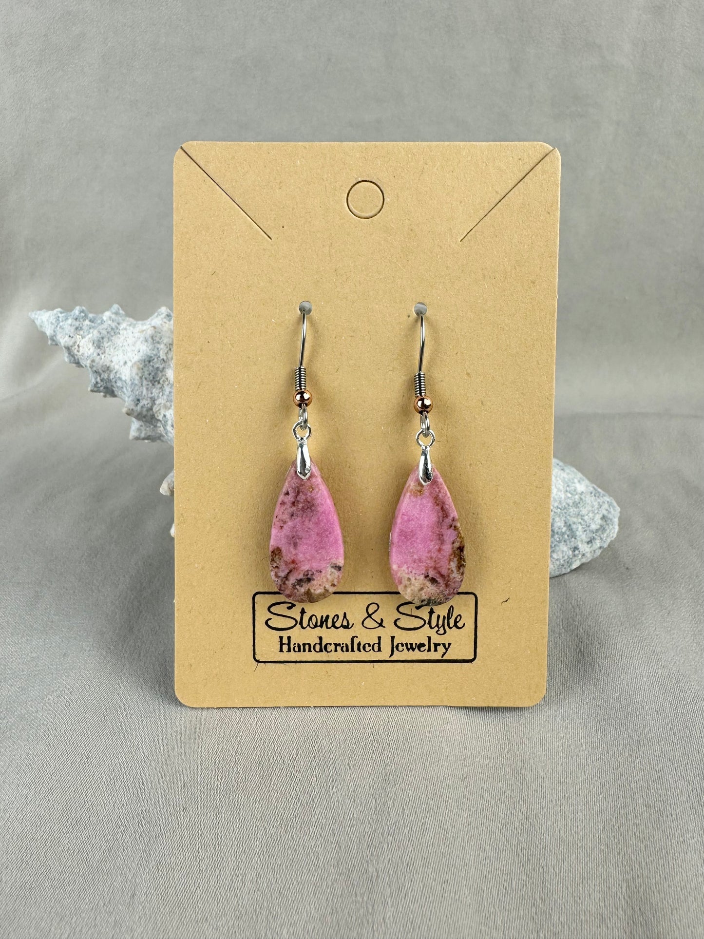 Pink Cobalto Calcite Earrings