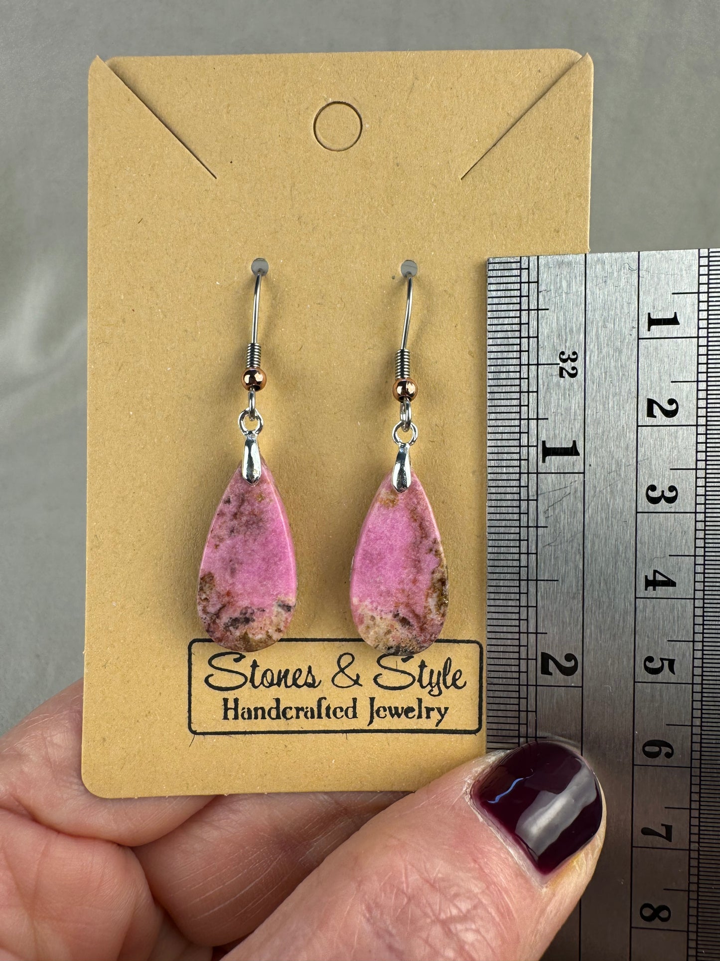 Pink Cobalto Calcite Earrings