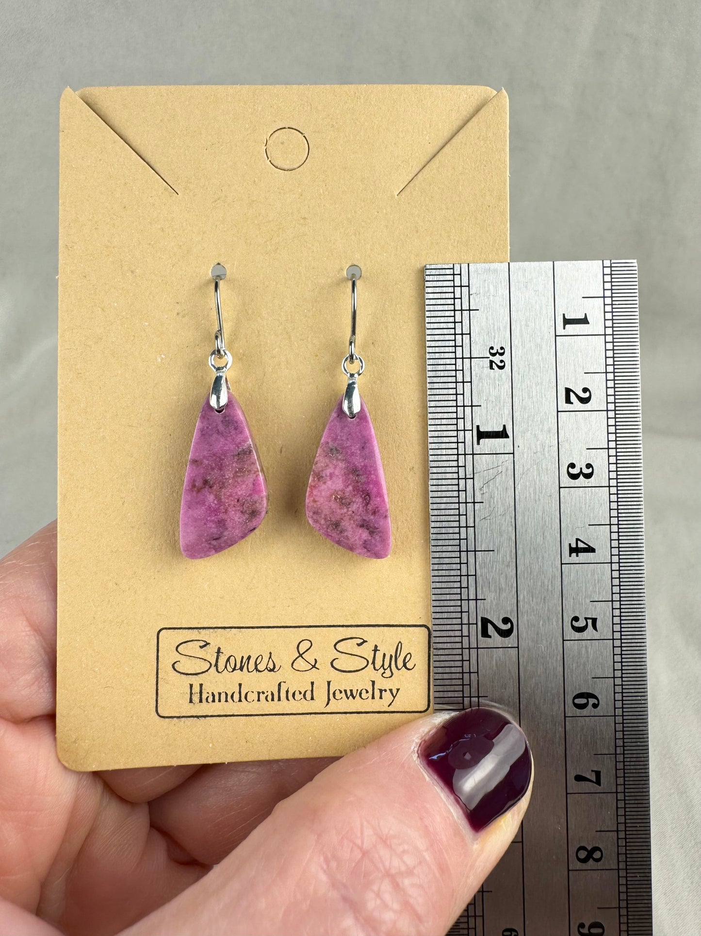 Pink Cobalto Calcite Earrings