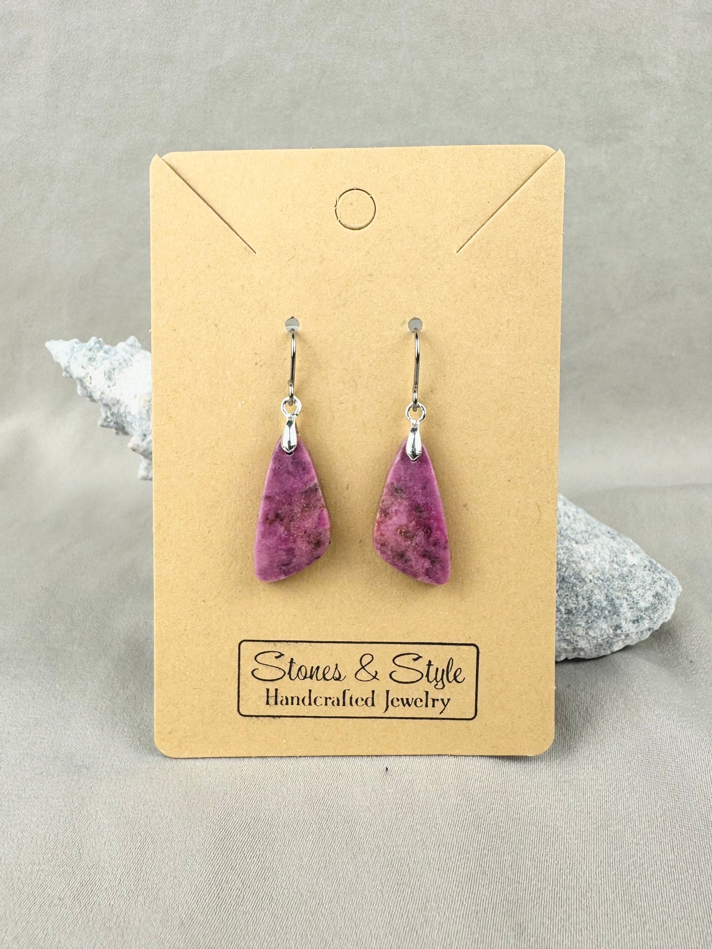 Pink Cobalto Calcite Earrings