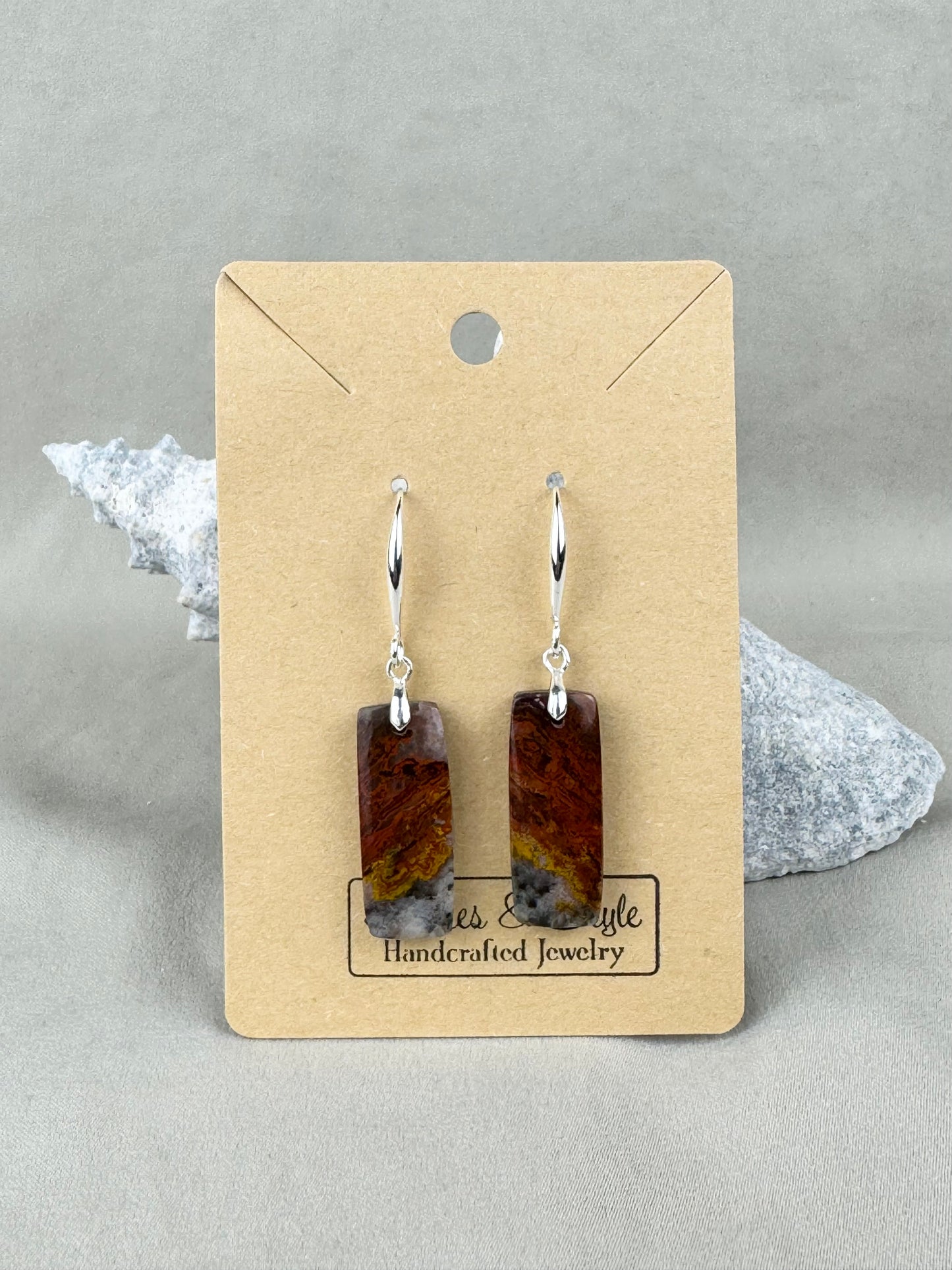 Seam Agate Earrings