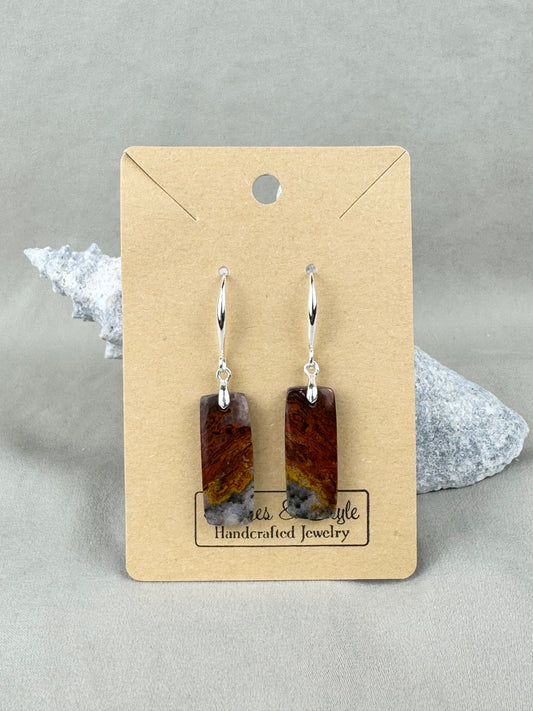 Seam Agate Earrings