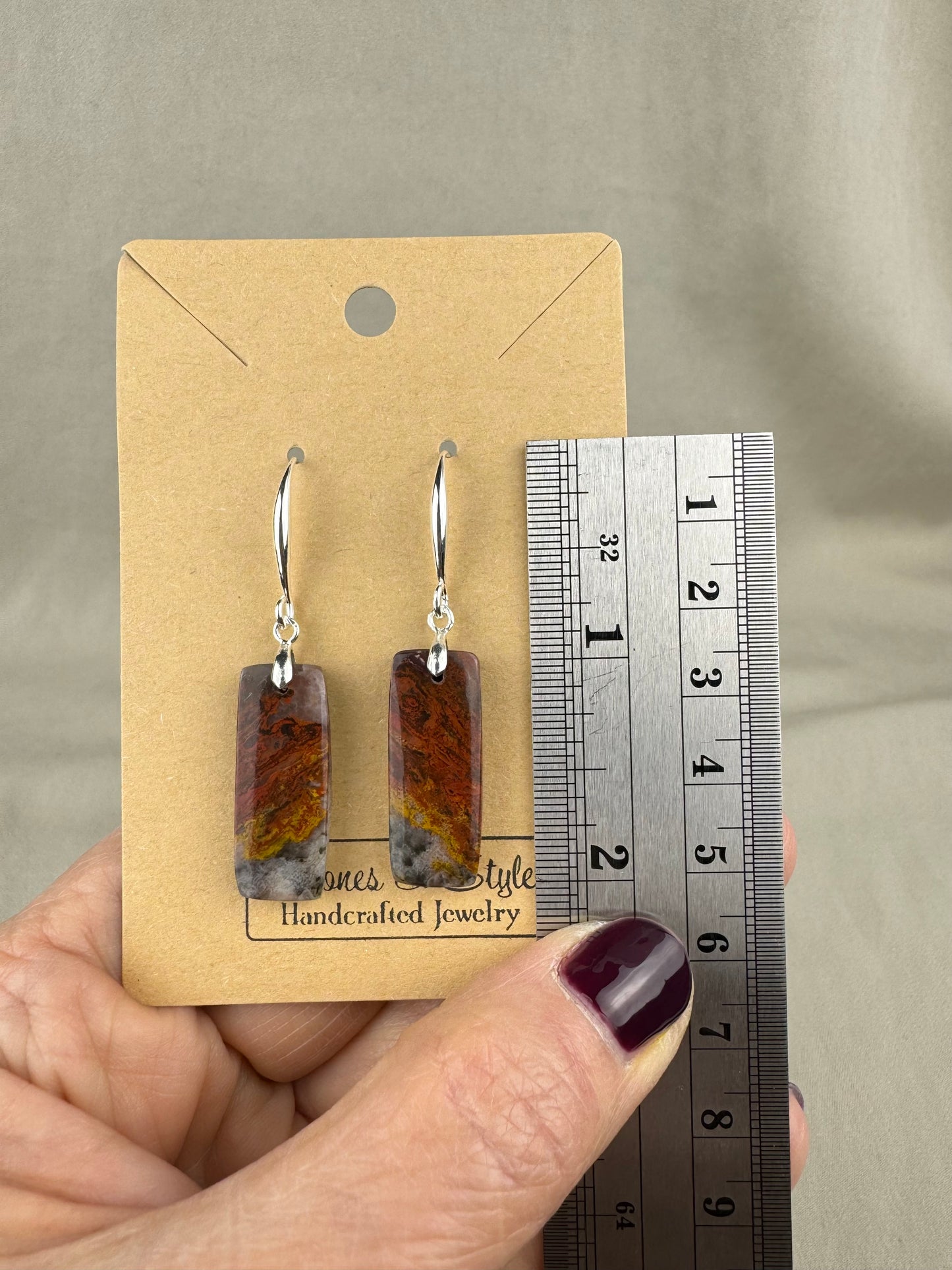 Seam Agate Earrings