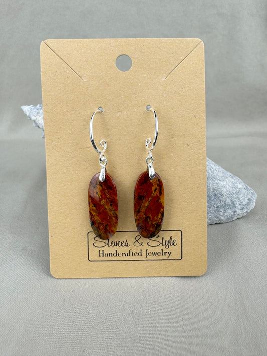 Seam Agate Earrings