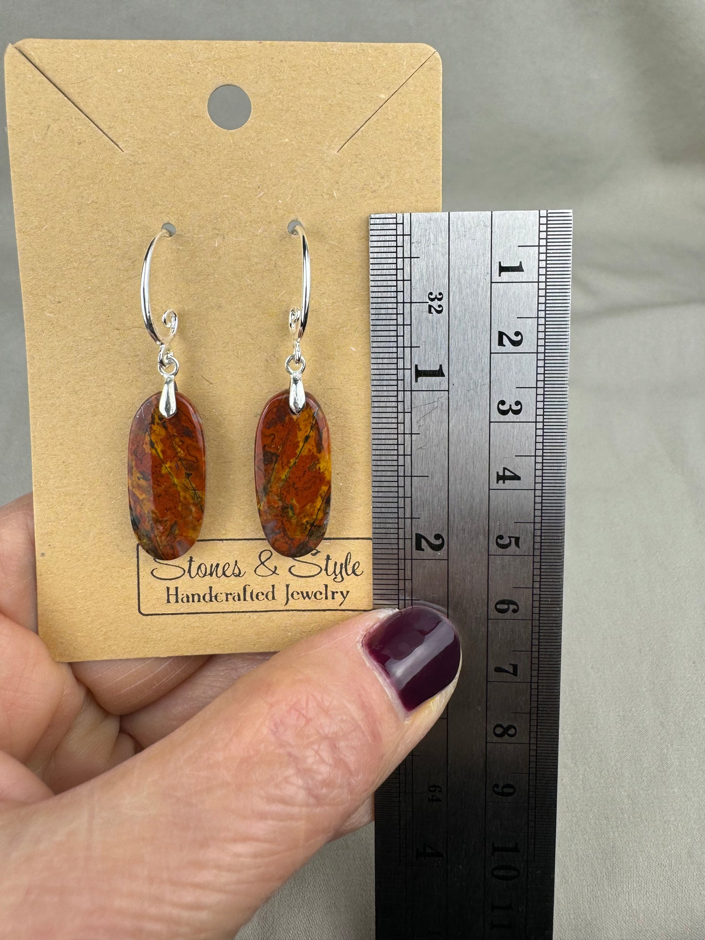 Seam Agate Earrings