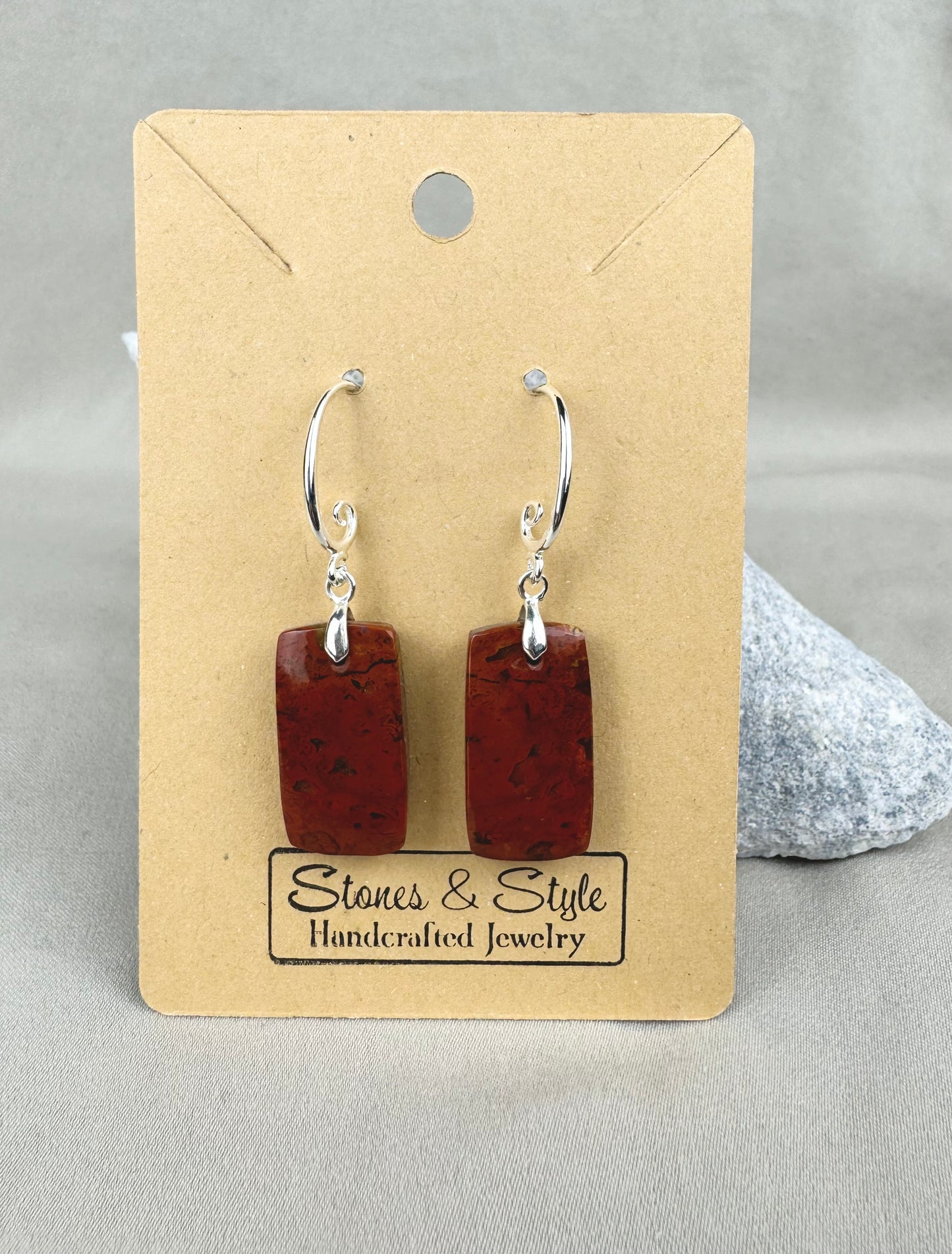 Seam Agate Earrings