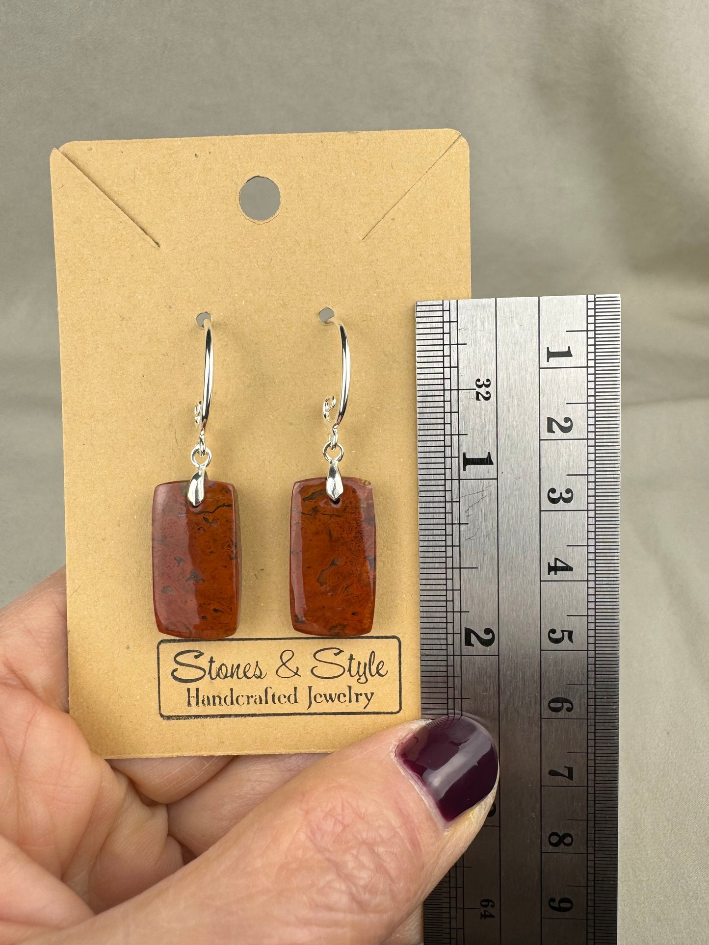 Seam Agate Earrings