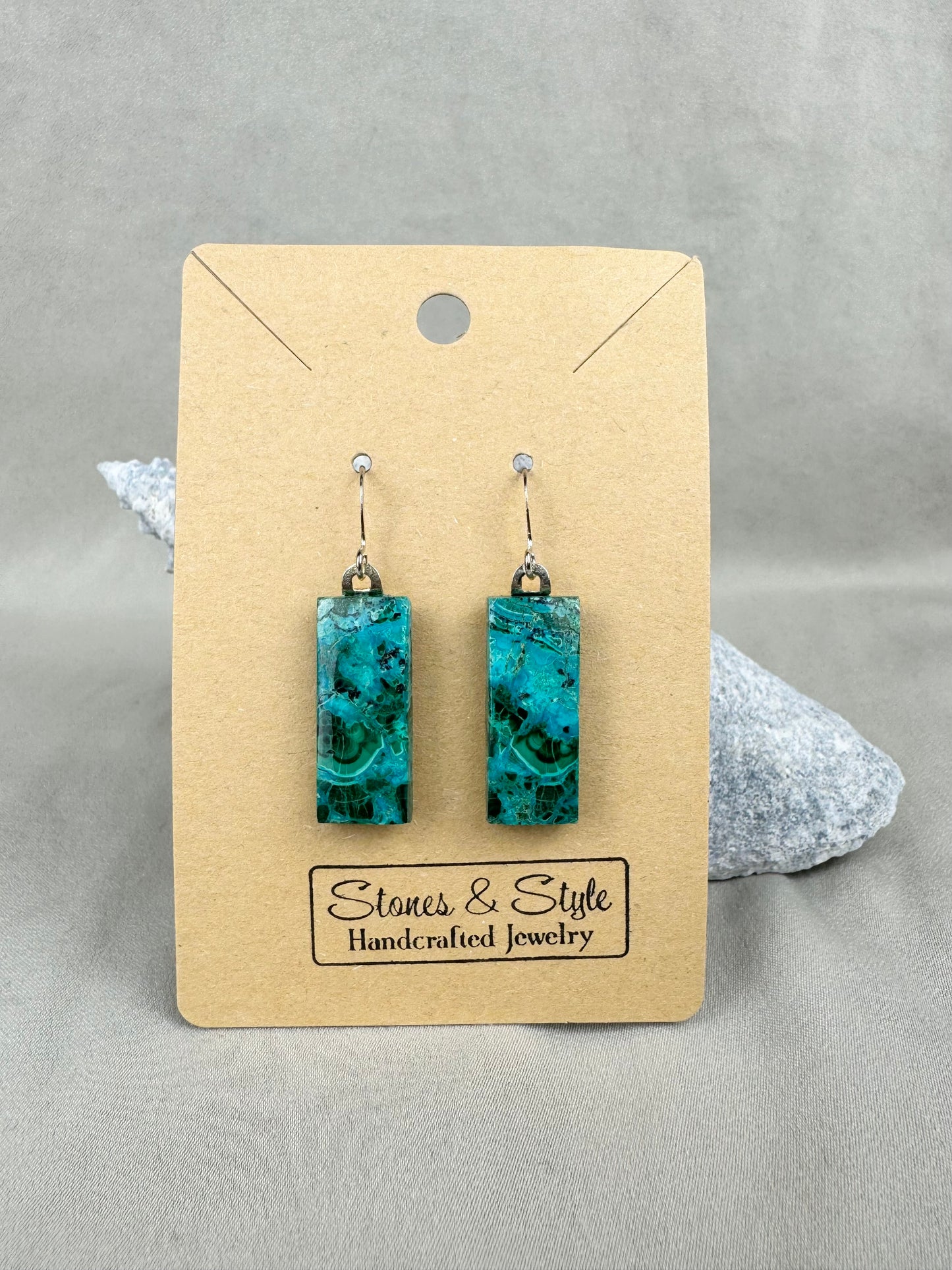 Chrysocolla Malachite Earrings