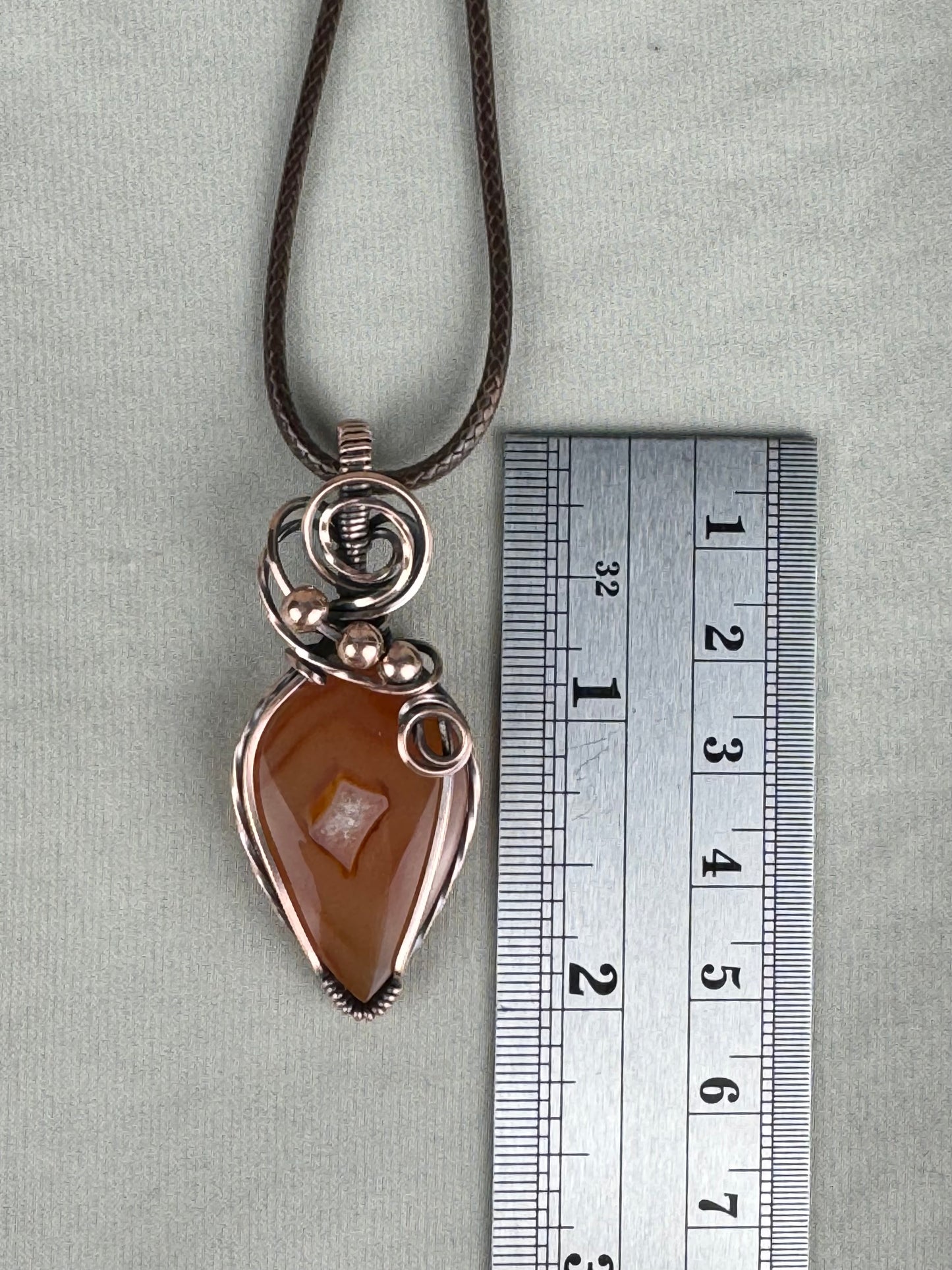 Carnelian Agate Pendant Necklace